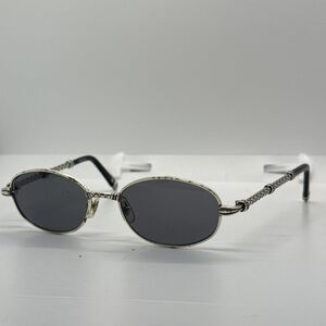 Vintage Rare Brighton Handmade Oval Silver Women Sunglasses SG-683-140